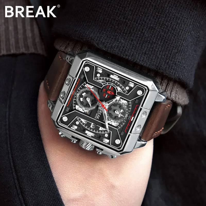 

2019 Men's Watch Brand Luxury Quartz Sport Business Male Watches Men Leather Chronograph Wristwatches for Man Relogio Masculino