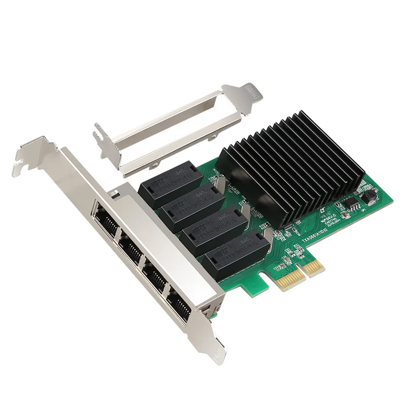 Gigabit сетевая карта DIEWU 4 порта RJ45 PCI E Express сетевой адаптер с realtek 8111H TXA066|Сетевые