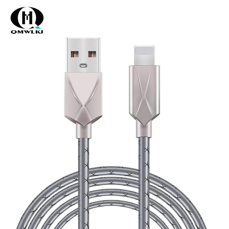 

Zinc Alloy Data Cable 1m Mobile Phone Universal Fast Charging Data line For iPhone 6s Android/Type-c Huawei Charging Data line