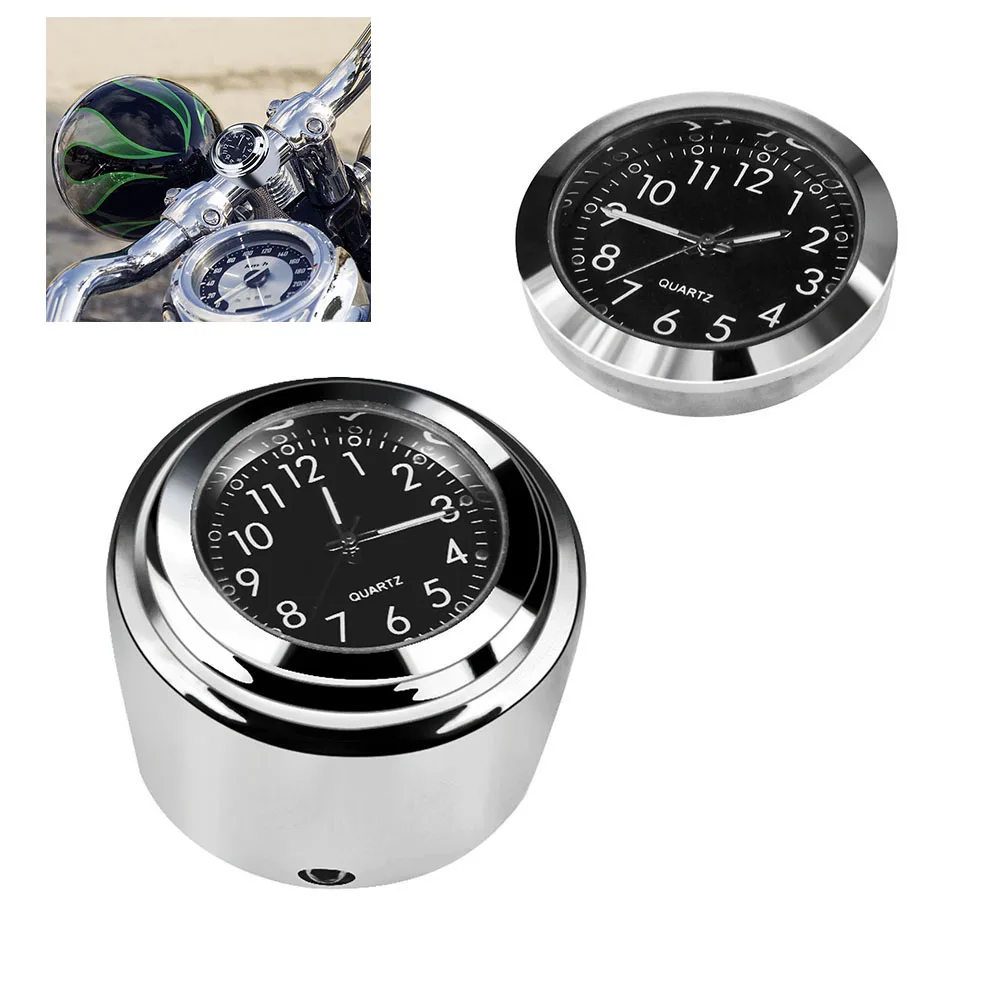 Motorcycle Handlebar Mount Quartz Clock Watch Waterproof Luminous for