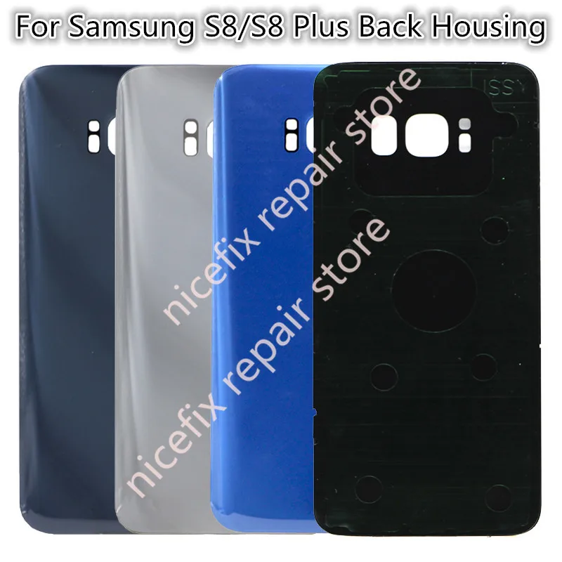 Для SAMSUNG Galaxy S8 G950F/S8 Plus G955F задняя крышка для аккумулятора стекла Корпус чехол