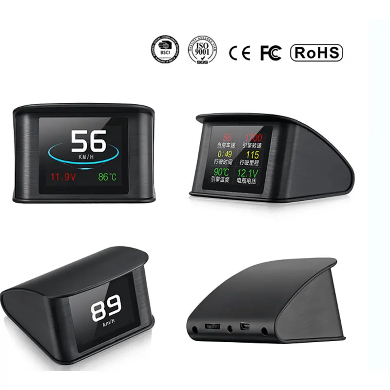 

P10 Car HUD Head Up Display LCD OBD2 Scanner Diagnostic Tool within Smart Digital Speedometer speed fuel consumption