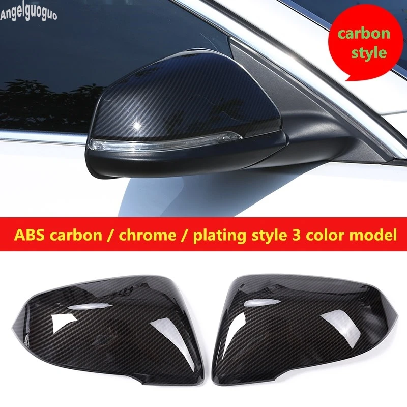 For BMW X1 F48/1 series/2 Series Tourer ABS Carbon fiber Style Or Chrome Car Rearview Mirror Trim Decoration Shell Cover Sticker