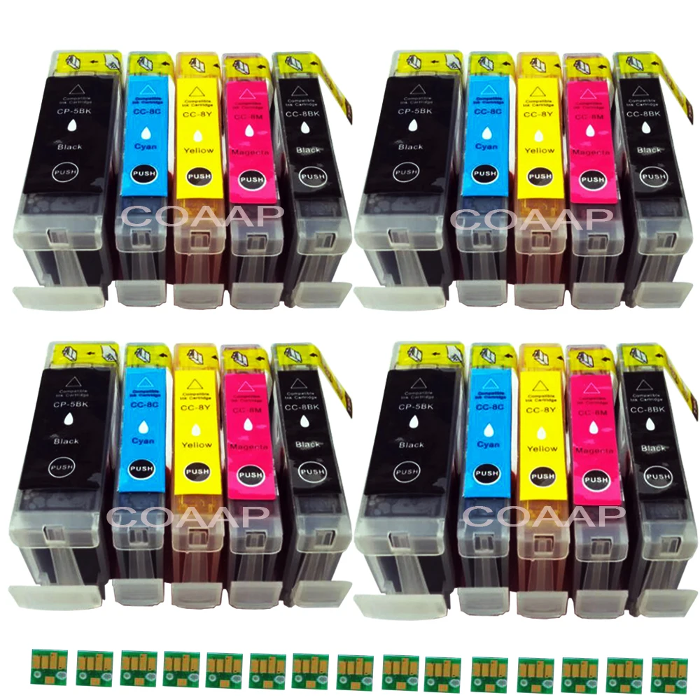 

20 Compatible PGI5 CLI8 INK CARTRIDGES for CANON 5 8 Pixma IP3300 IP3500 IP4200 IP5200R IP4300 IP4500 MP970