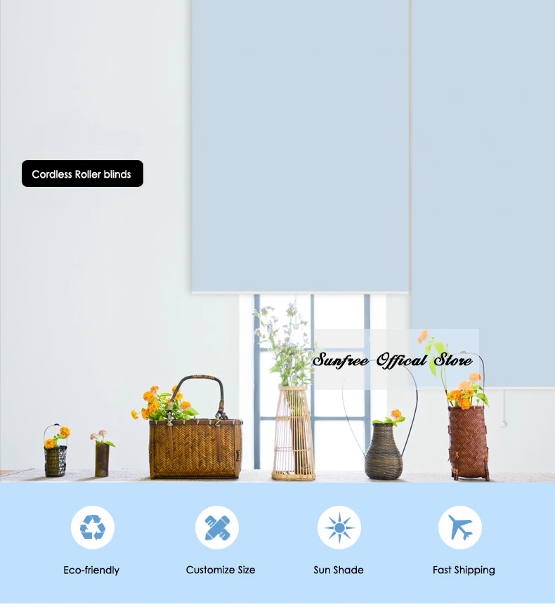 SUNFREE Пружинные рулонные шторы система экономии труда Автоматическая рольставни для офиса/Kitch/спальни сделано для измерения