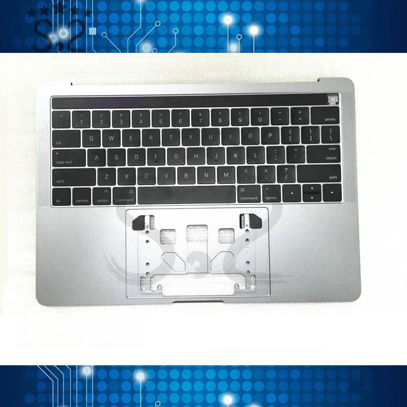 

2pcs 99% New A1706 Topcase Assembly For Macbook Pro Retina 13" C Housing Case Top Case Keyboard Backlight Silver 2016 2017