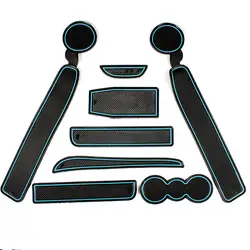 

New Car Styling 8pcs/lot Car anti slip Non- slip Interior door rubber pad cup mat door gate slot mat For Skoda Octavia