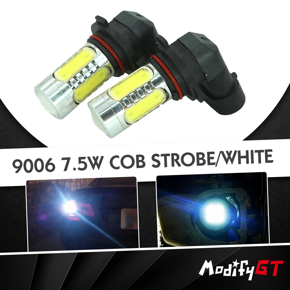 Modifygt 2 шт. светодиодный COB 9006 6005 стробоскоп H4 H7 HB4 HB3 H10 автомобильные аксессуары