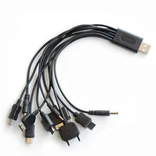 10 em 1 carregador multifuncional usb cabos para ipod motorola nokia samsung lg sony ericsson cabo de dados de consumo usb cabos