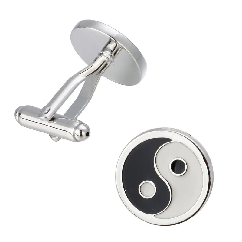 

KC fashion China double color Cufflinks high-quality copper material baguatu Mens Long Sleeve Shirt Cufflinks Wedding Gift