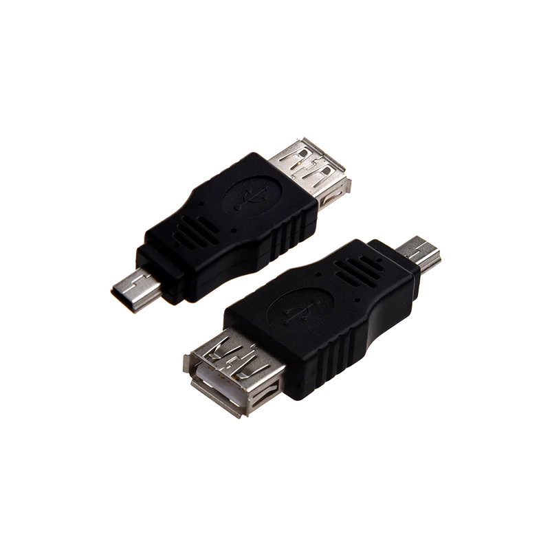50pcs MINI USB 5 PIN MALE TO USB A FEMALE ADAPTERin Data Cables from