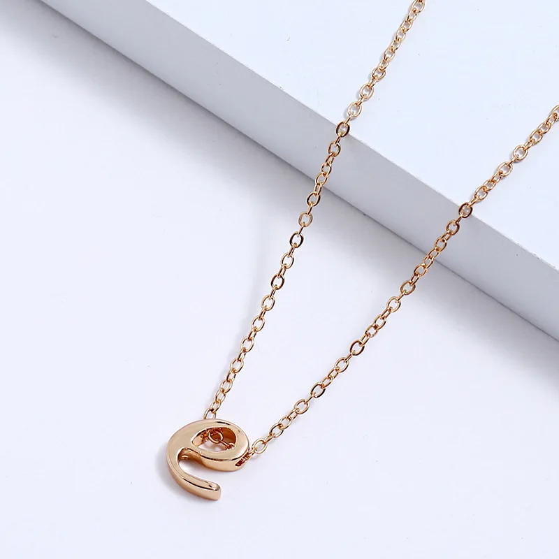 

New Arrival 26 Letters Initial Necklace Silver Gold Rosegold Letter Necklace Alphabet Women Kolye Collier Pendant