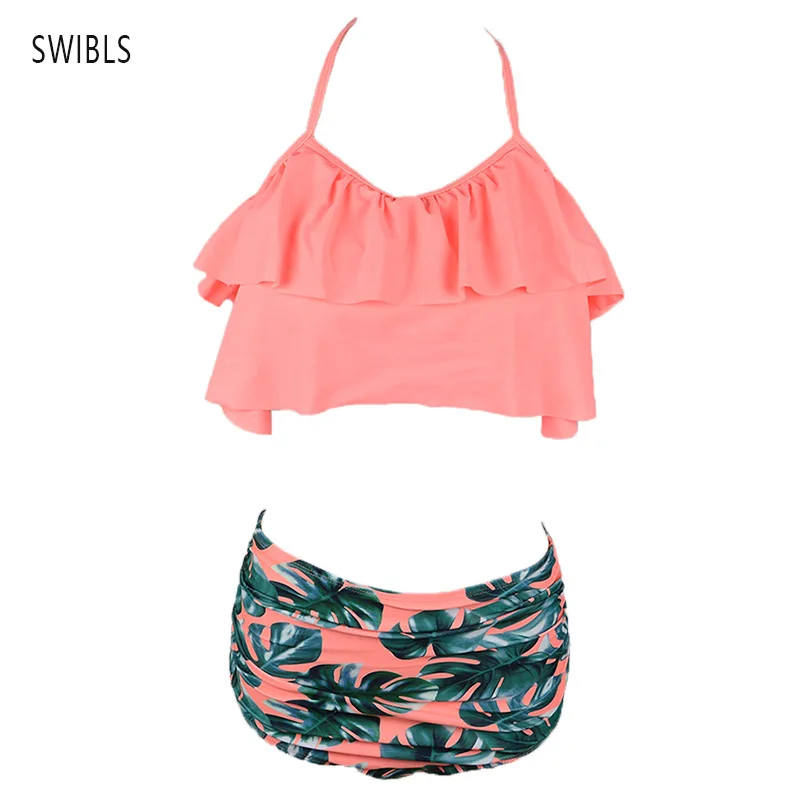 

2018 Female Sexy Swimsuit High Waist 3XL Orange Bikini set Swimming Brazilian Beach Bathing Suit Biquinis Women Swimwear