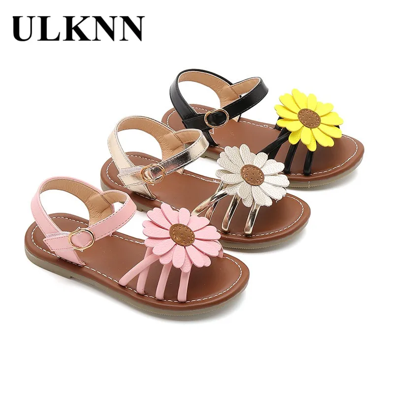 

ULKNN Girls Flower Princess Sandals 2018 Summer Shoes Children Shoes Kids Beach Sandals Students Party Soft Casual Shoe infantil