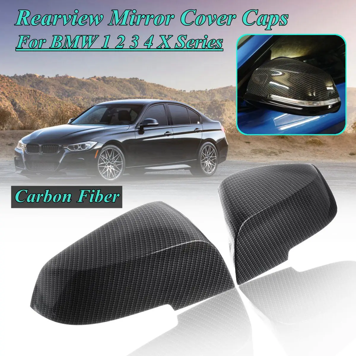 

Pair Car Rearview Mirror cover 1 2 3 4 X series Side wing mirror Cap For BMW F20 F21 F22 F30 F31 F32 F34 F35 F36 F80 F82 F83 E84