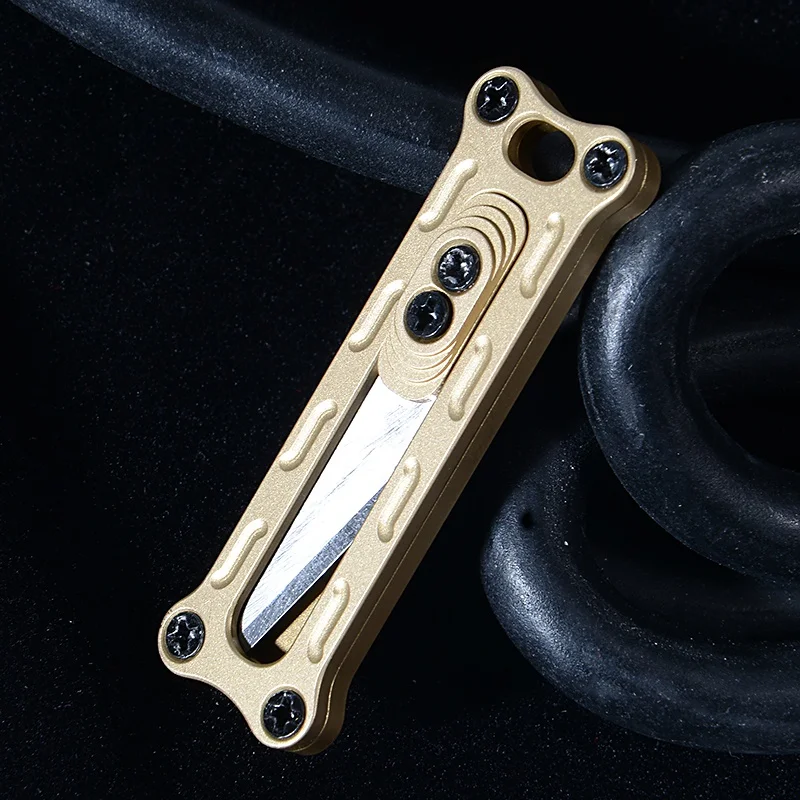 

EDC Multipurpose knife mini keychain Multifunctional multi tool key pocket letter camp outdoor pare peeler peel parcel open