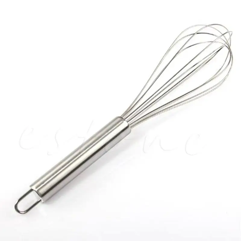 Stainless Steel 6 Wire Handmade Whip Whisk Mixer Egg Beater Kitchen