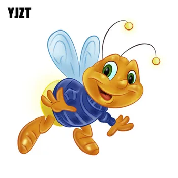 

YJZT 13.5CM*13.2CM The Bee Is Wearing A Sweater Decal PVC Car Sticker 12-300746