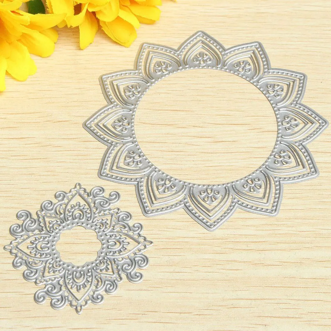 JX-LCLYL 105mm*105mm Flower Metal Cutting Dies Stencils DIY Scrapbooking Album Paper Card Craft