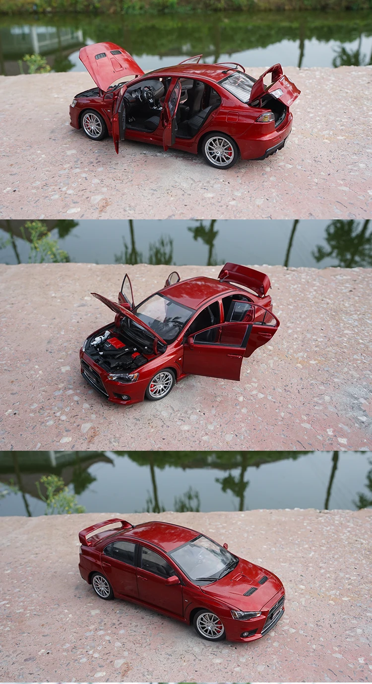 1:18 MITSUBISHI LANCER EVO 10 X литая металлическая модель автомобиля, модель из высококачественного сплава, Изысканные Подарки