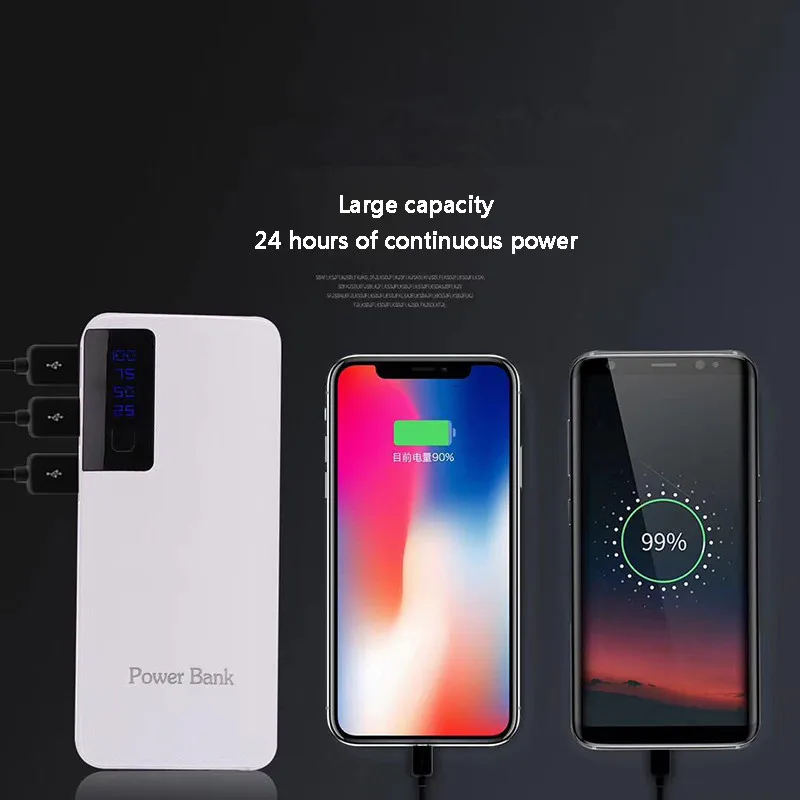 Новый 20000 mAh 18650 Банк питания кожаный зарядный сокровище портативный мобильный