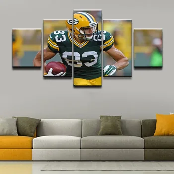 

Modular Pictures Wall Art Canvas HD Prints Posters 5 Pieces Rugby Sport Player Paintings Living Room Home Decor Framework