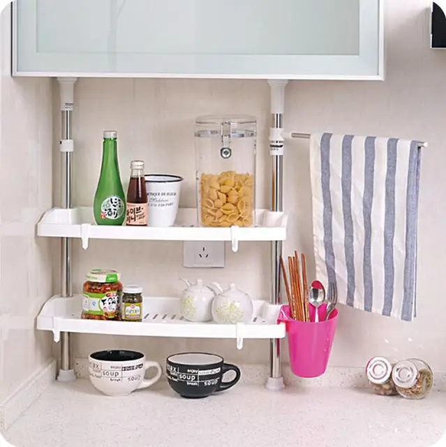Multifunctional Stainless Steel Retractable Shelf Kitchen Organizer