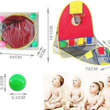 Мяч палатка игровой дом баскетбольная корзина палатка океан мяч бассейн открытый в помещении Спорт Детские игрушки Пляж Газон Игровая палатка забивание