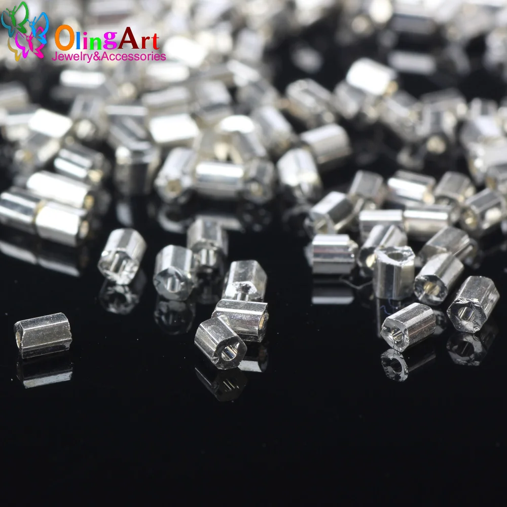 Новинка 2019 AAA серебряный цвет 2x3 мм 1600 шт./лот чешский стеклянный бисер для