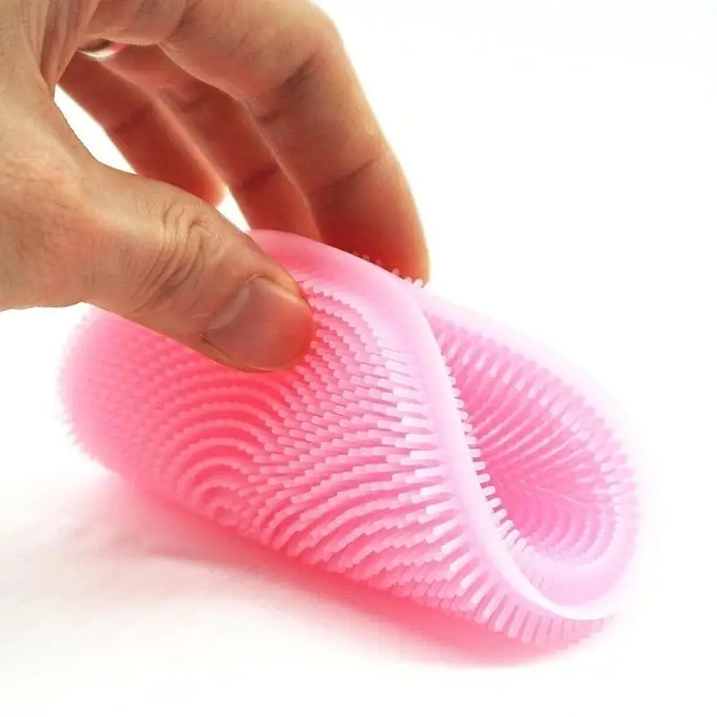 

Soft Silicone Sponge Cleaner Magic Cleaning Brushes For Dish Bowl Pot Pan Cleaning Antibacterial Scouring Pads Kitchen Tools