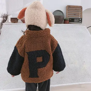 

Baby Autumn Winter Warm Coat Kids Boys Girls Letter Jacket Thick Outerwear Children Newborn Infant Clothes