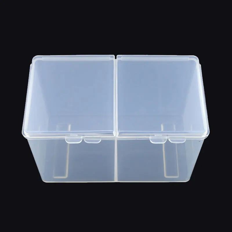 Двойной сетки Прозрачный хлопок простыни контейнер ящик для хранения Макияж Организатор Make-up ватный диск коробка с ватными палочками