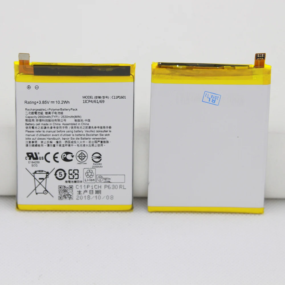 Skup Telefon bateria do asus C11P1601 bateria do asus ZENFONE 3 ZE520KL Z017D na żywo ZB501KL 2650 mAh 2530 mAh z narzędzia