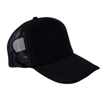 

Black Mens Unisex Ladies Women Baseball Mesh Cap Rapper Trucker Snapback Hat Summer Breathable Sun Hat
