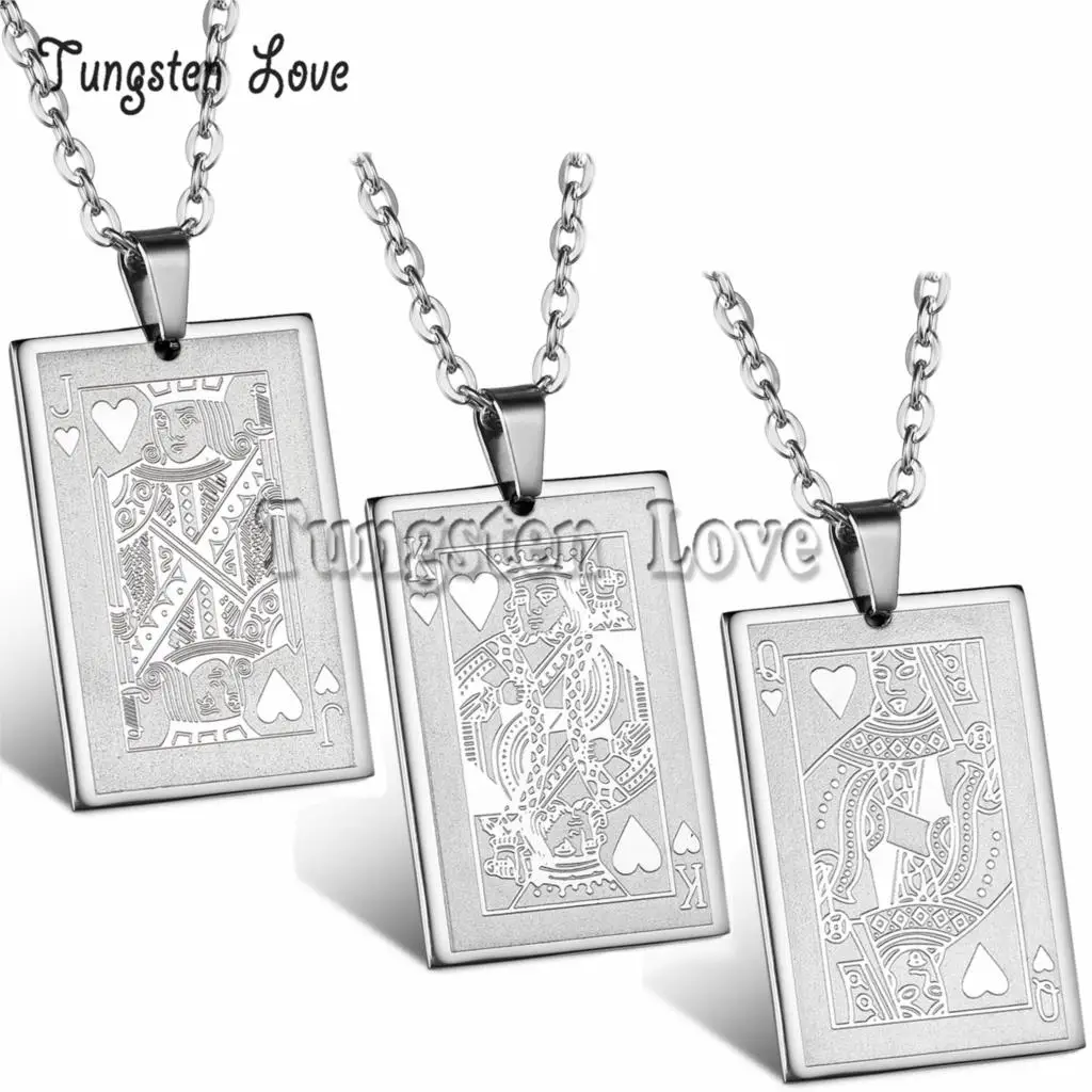 Мужская цепочка с подвеской J Q K из нержавеющей стали 316L 55 см|fashion jewelry|jewelry fashionjewelry