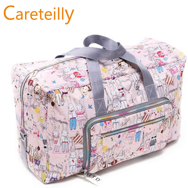 

Careteilly New Folding Travel Bag Large Capacity Waterproof Printing Bags Portable Women's Duffel Bag