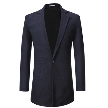 

Mens Blazer A Slim Men's Suit Jacket with A Long Lapel and Button Down