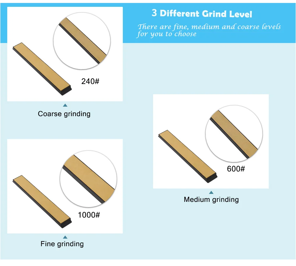 DMD 3pcs Professional Angle Diamond Sharpener Knife Whetstone