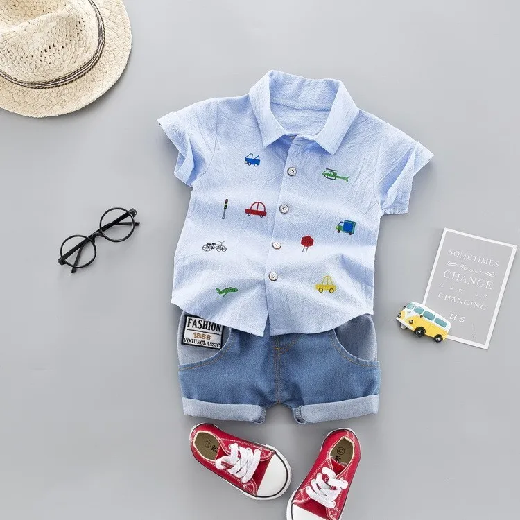AiLe Rabbit/ г. осенняя одежда для маленьких мальчиков детская одежда в полоску с принтом «цыпленок» комплект из 2 предметов футболка для мальчиков+ штаны, хлопок