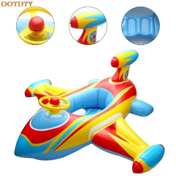 

Inflatable Airplane Baby Float Seat Toddler Swim Ring Infant Pool Boat