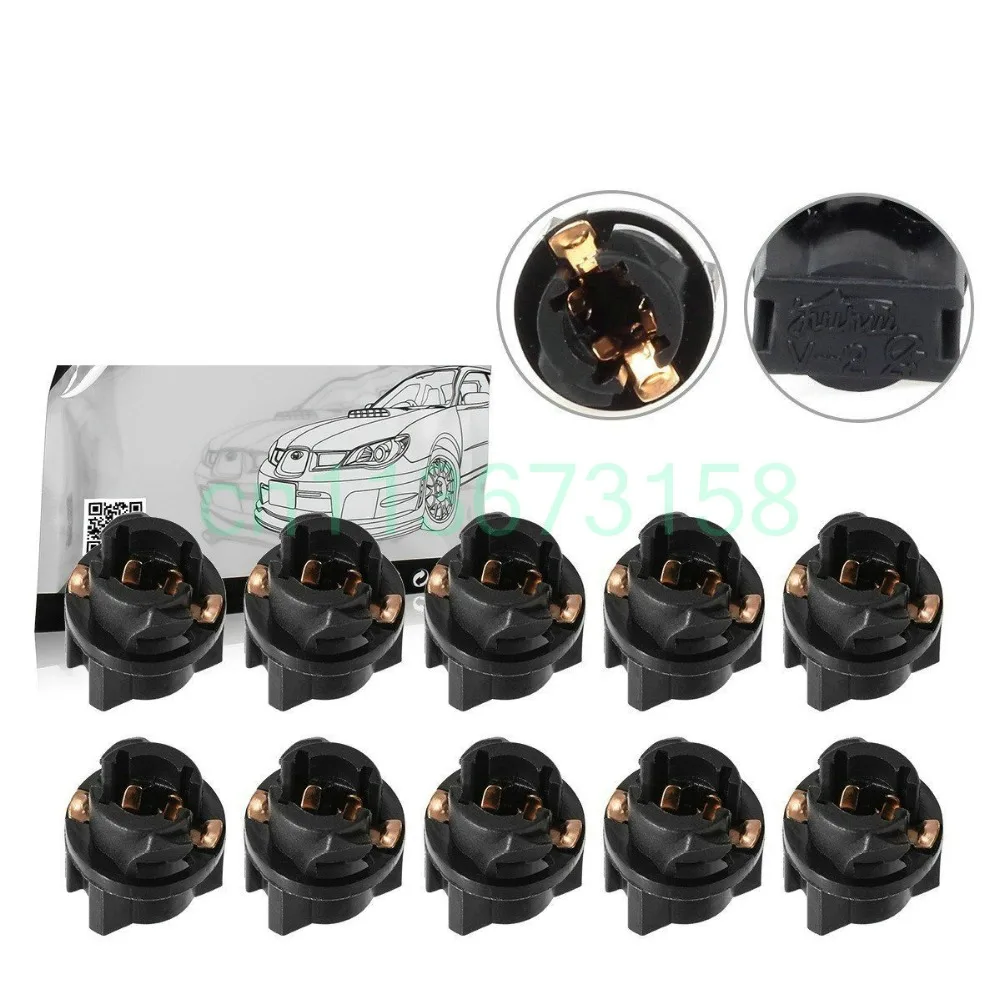 

10pcs T5 Twist Socket For Instrument Panel Cluster Plug Lamp Dash Light Bulb 58 70 73 74