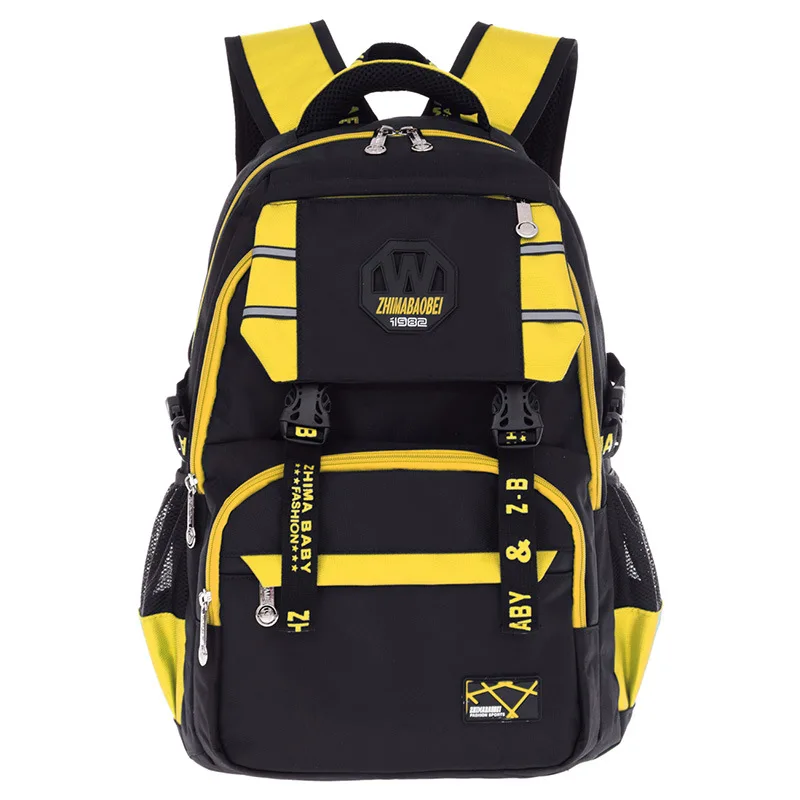 Детские школьные сумки большой емкости школьный рюкзак портфель ортопедические рюкзаки для мальчиков и девочек школьная сумка для детей - Цвет: Золотой