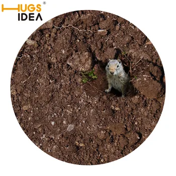 

HUGSIDEA 3D Funny Animal Rat Printing 60*60cm Round Carpets Non-slip Bathroom Area Rugs Tapis Doormat for Living Room Bedroom
