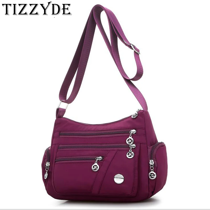 

Simple Solid Color Women's Cloth Bag Shoulder Bag Waterproof Nylon Cloth Handbags Shoulder Diagonal Package Mother Casual YX0147