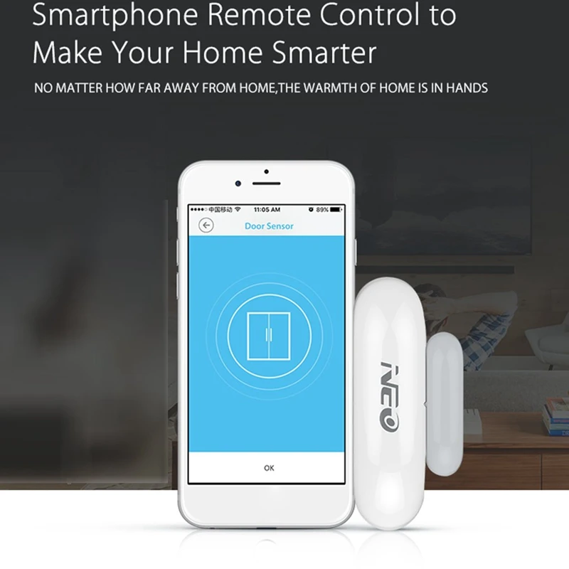 Nas-Ds01W Wi-Fi датчик двери окна приложение для Amazon Alexa для Google Assistant умный дом автоматический сенсор