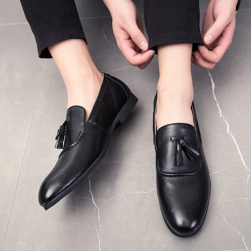

ARUONET Comfort Leather Shoes Men Handmade Casual Flats Man British Style Driving Shoes Leather Men Shoes Erkek Sneaker Ayakkabi