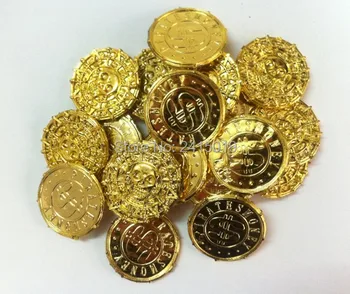 

Free ship cool 100pc plastic pirate treasure AZTEC gold coins props toys for Birthday party favors cosplay kids hours fun