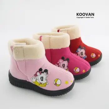 

Koovan Children Boots 2019 New Style Child Girl Princess Warm Snow Boots Dog Medium Cotton-padded Shoes Kids Children Shoes