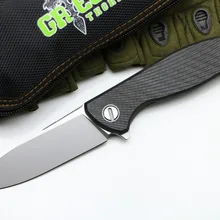 M390 knife Green thorn Hati CF 3D handle folding knife outdoor/camping/hunting/pocket/Tactical knife EDC tool