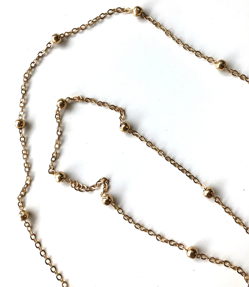 gold silver bead chain for glasses detail (8)